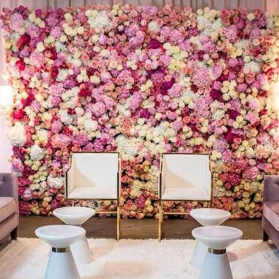 China Wedding Artificial Flower Wedding Day Backdrop Wall Decoration Outdoor Wedding for sale