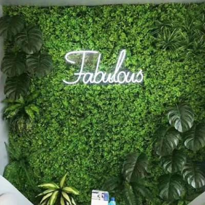 China Wedding Latest Artificial Green Grass External Wall Plants Outdoor And Indoor Wall Plant Decor for sale