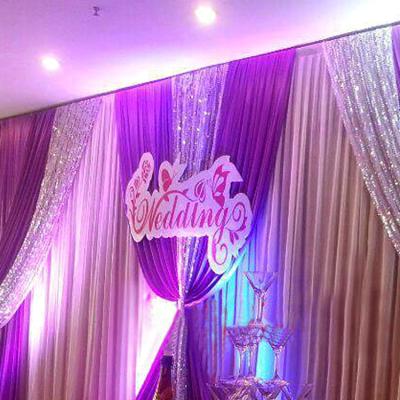 China 2021 Hot Modern / Luxury And Popular Event Party Glitter Backdrop Curtain Wedding Stage for sale