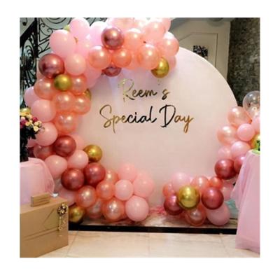 China Wedding Birthday Decor Round Wall Mount Acrylic Backdrop Party White Acrylic Backdrop for sale