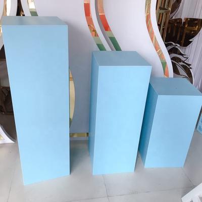 China wedding pvc dessert table hot sale square column base for wedding party decoration for sale