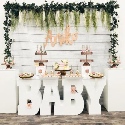 China Modern High Fashion Luxury Baby Wedding One Foam Table Letter Table White Base for sale