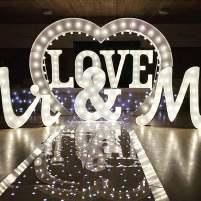 China Wedding Hot Sale Customized Marquee Light Letters , Giant Metal Number 0 9 For Party Decorations for sale