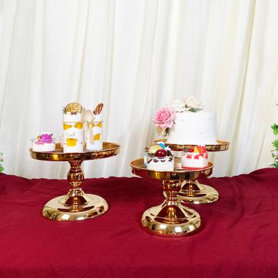 China Viable Aluminum Cake Decorating Desserts Stand Afternoon Tea Wedding New 5 Piece Cake Stand Metal Set for sale