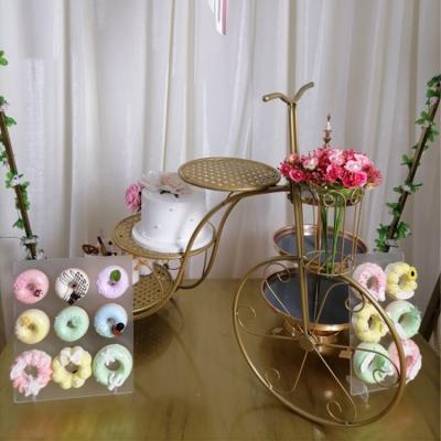 China [disposable gold dessert dish bicycle display stand] for cake stand wedding for sale