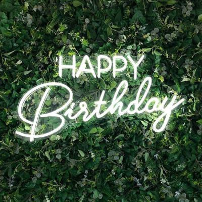 China Wedding Leaves Happy Birthday Customs Lead Party Neon Sign Wholesale Acrylic Letters for sale