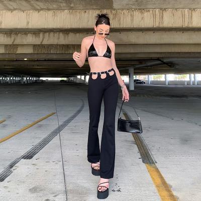 China 2021 Summer Women's Pants QUICK DRY Street Pulled Fashion Personality Raggy High Waist Sexy Casual Pants Slightly for sale