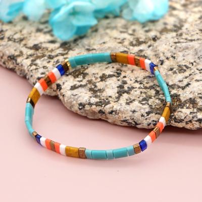 China Colorful BOHEMIA Beads Go2Boho Miyuki Tila Bracelets Stretch Jewelry Charming Jewelry Fashion Cute Boho Bracelets For Women for sale