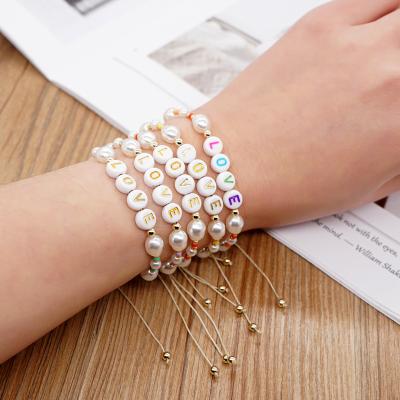 China Go2BoHo BOHEMIA LOVE Letter Bracelet Fashion Jewelry Bead Beads Handmade Adjustable Bracelets For Women Jewelry for sale