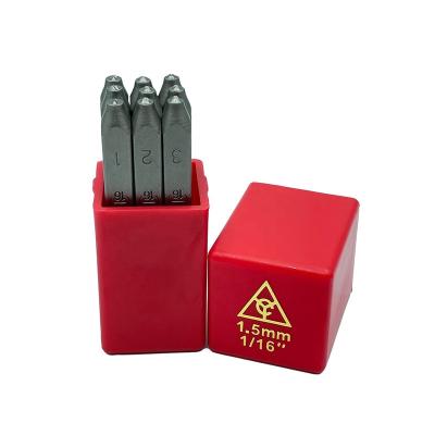 China CRV Factory Supply 9pcs 1.5mm Number Punch Set Direct Stamp Tool (6150) for sale