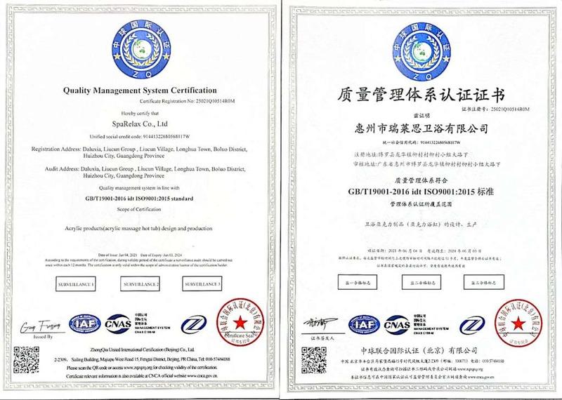 ISO9001 - Sparelax Co., Ltd.