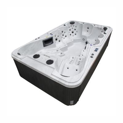 China Freestanding 9-10 Person Acrylic Hot Tub Massage Whirlpool Outdoor Bath Spa for sale