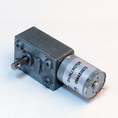 China 6v 12v 24v 9v 46mm totally enclosed gearbox with 370 motor dc worm gear motor for sale