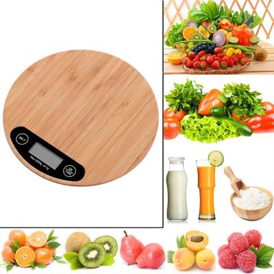 China Hot Selling 2022 Amazons Online Kitchen Accessories Baking Equipment LCD Display Digital Table Food Bamboo Kitchen Scale for sale