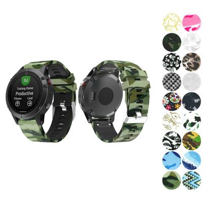 China Silicone Rubber Watch Strap for Garmin Fenix ​​6/5/Fenix ​​5 Plus/Forerunner 935/Approach S60/Quatix 5 for Garmin for sale