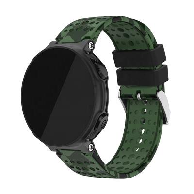 China Rubber for garmin VForerunner235 Silicone Strap Printed Silicone Strap Army Fan Color Strap 22mm for sale