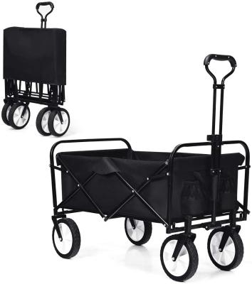 China Hot Selling Big Wheel Shopping Beach Cart Folding Trolley Camping Utility Cart for sale