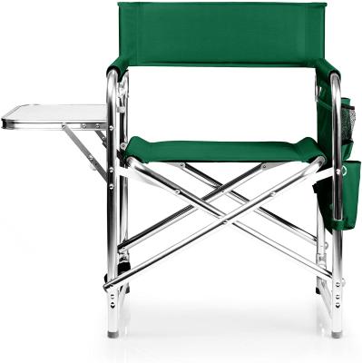 China Durable Custom Foldable Camping Folding Director Chair Padded Seat With Side Table And Side Pocket for sale