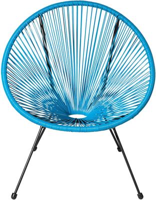 China Durable Outdoor Garden Acapulco Chair Set Colorful Rattan Wicker Garden Acapulco Chair for sale