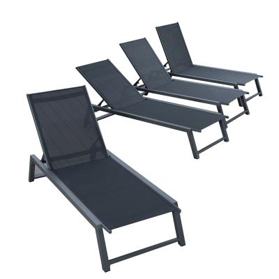 China Traditional garden outdoor patio recliner balcony aluminum stacking welded sun lounger for sale