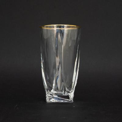 China Pressing GT1009TW-B high quality golden whiskey product in 10 oz twist glass for sale