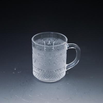 China Viable Wholesale Glassware Cheap Water Glass Cup With Handle for sale