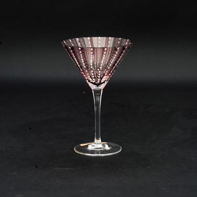 China Special Blown Product Serior Glass Colored Wine Cocktail Glasses For Parties for sale