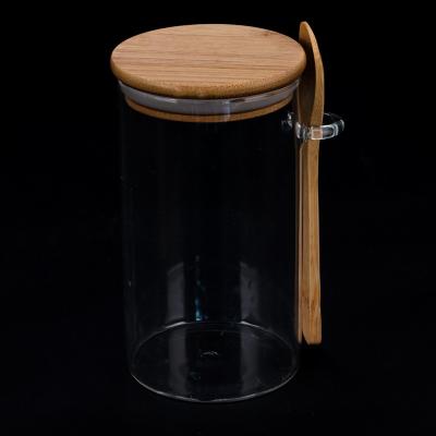 China Sustainable 730ml Vertical Stripes Borosilicate Storage Jar BF620 for sale