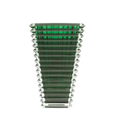 China CLASSIC flower vase in green color from Crystal Classic Design Big Size CV702-G for sale