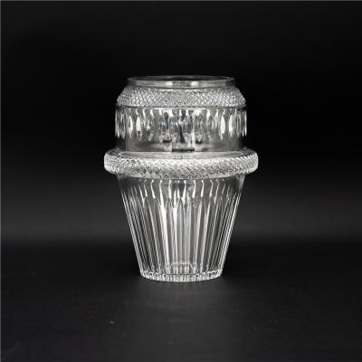 China CLASSIC Medium Size Hand Cutting Crystal Flower Vase CV604 for sale