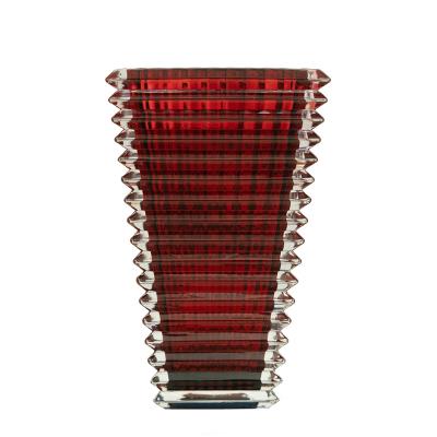 China CLASSIC flower vase in red color from Crystal Classic Design Big Size CV702-R for sale