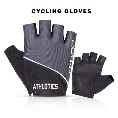 China Unisex Fingerless Cycling Gloves Bike Cycling Shockproof Foam Padded Sports Gloves UV Protection For Bicycles for sale