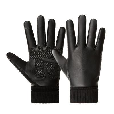 China PU Customized Retro Full Finger Men's Driving Leather Motorcycle Gloves PU Leather Driving Gloves for sale