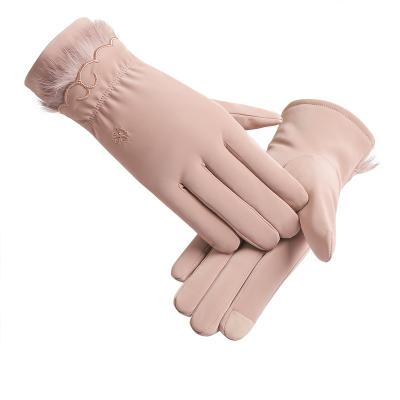 China TWILL ladies riding gloves for winter warmth and wind protection for sale