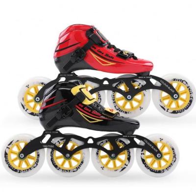 China PVC carbon fiber roller skate wheel shoes street racing skate shoes speed skate fashion design shoes for sale