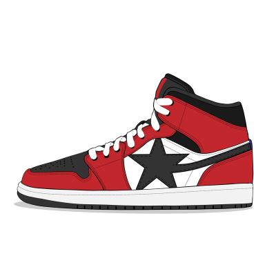 China 2022 custom jordasneakers logo design brand rubber shoes OG basketball shoes men fashion lightweight classic sneaker for sale