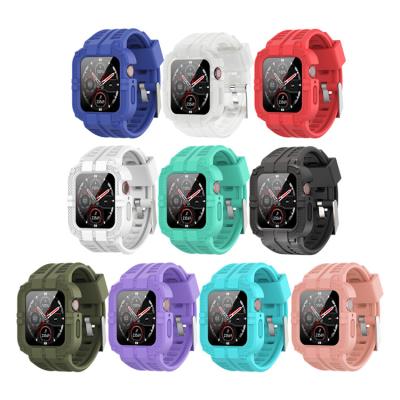 China Iphone Iwatch 1 SE-2 3 4 5 6 Riem van het Silicone Regelbare Horloge met Shell Te koop