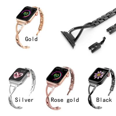 China Metaal Diamond Apple Smart Watch Strap Gevormd Apple X Te koop