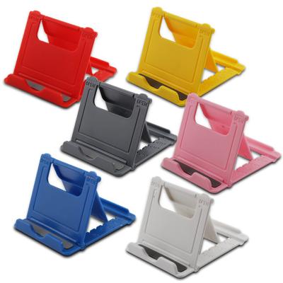 China Adjustable Mobile Phone Bracket 8x7cm Double Folding Desktop Phone Stand for sale