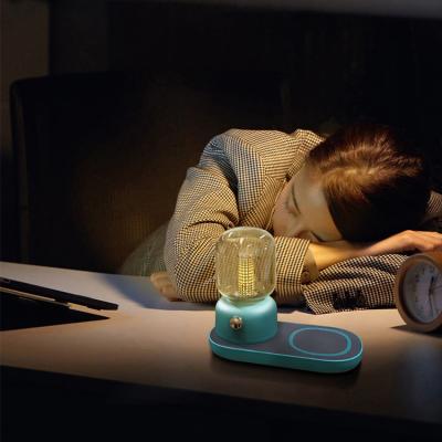 China New-designed Rechargeable Portable Nursery QI Wireless Charging Power Lamp Personalized Cute Night Light for sale