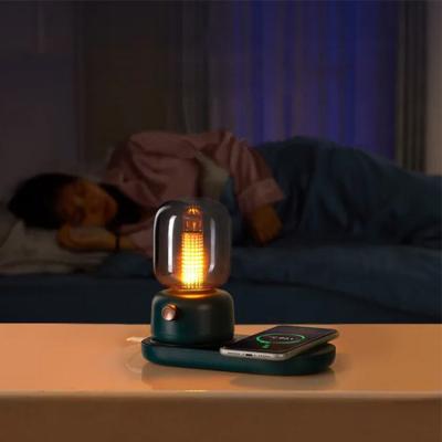 China New-Designed Fast Charging Rechargeable Children's Phone Wireless Night Light Stepless Dimmable Sleep LED Night Lamp for sale