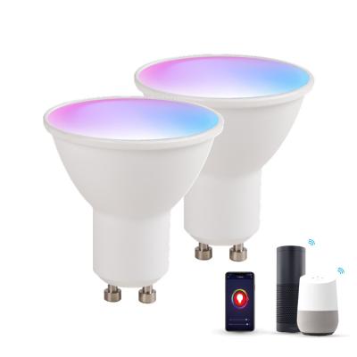 China Amazon Alexa Google Home IFTT 5W Smart Projector Wifi Control E26 Spot Lamp RGB Smart Bulbs For USA Market for sale