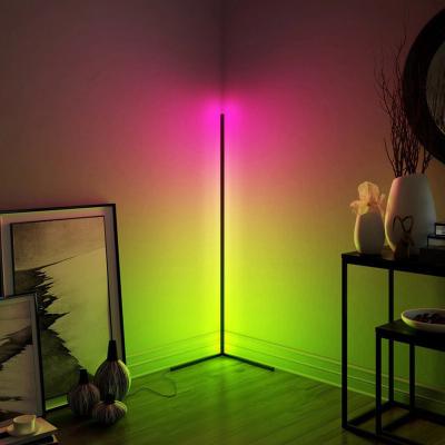 China RGB Color Changing Decoration Live Broadcast Light Tuya Smart Remote Control Home App Control DIY RGB Studio LED Corner Floor Lamp for sale