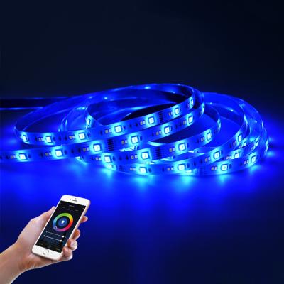 China Flexible Waterproof Amazon Alexa Google Home Tuya Wifi IP65 Theme Park LED Strip Light, 12V 3A Smart RGB LED Strip Light for sale