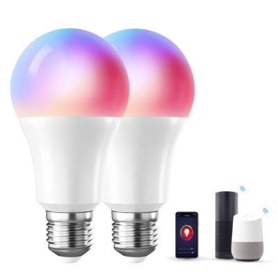 China Amazon Alexa Google Home IFTT A19 A60 RGBW Music Rhythm Color Changing E26 USA Wifi 9W LED Bulb Smart A for sale