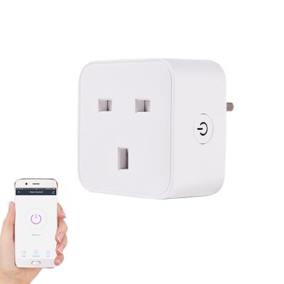 China Tuya Wifi Timing And Countdown Max Load 3500W Tuya Wifi Smart Plug Timing And Countdown Control WIFI Plug UK Standard for sale