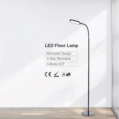 China Modern Nordic Black Modern Metal PC Stand LED Light Floor Lamp For Living Room for sale