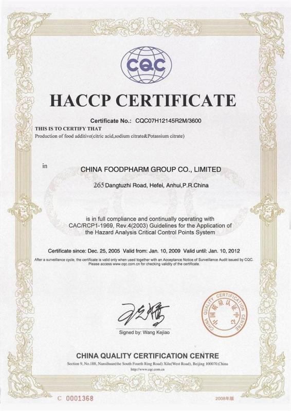 HACCP - China Foodpharm Group Co., Ltd