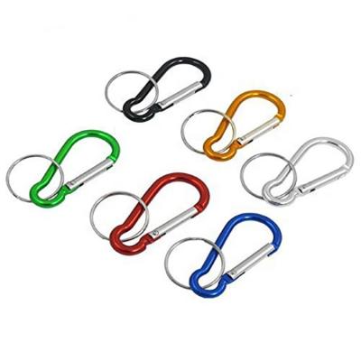 China Water Treatment Custom Calabash Pretty Shaped Carabiner With Metal Key Chain Ring for sale