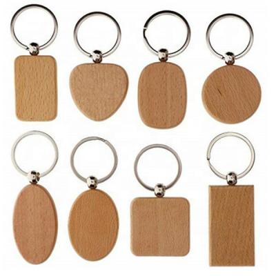 China Advertising/Promotion/Reading Gifts Custom Wood Key Chain Laser Engraved Logo Wooden Key Chain Souvenir Promotion Gift Blank for sale